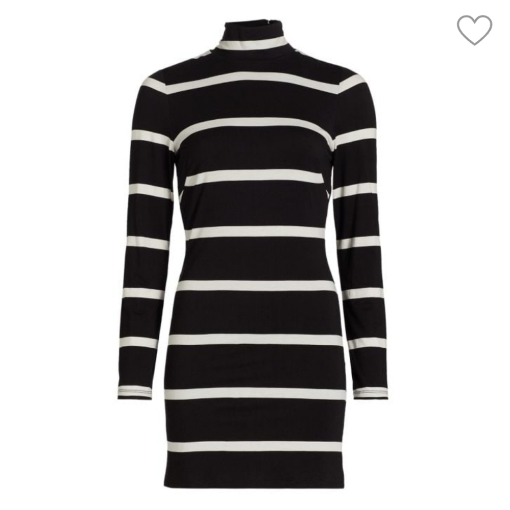 Alice + Olivia Delora Mock Neck Mini Dress, Size XS